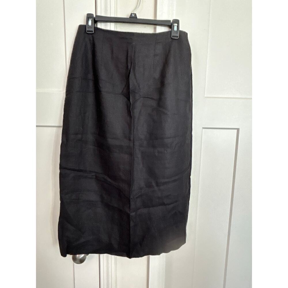 CAROL HORN WORKSHOP 100% LINEN LINED SKIRT WOMENS SIZE 12